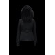 Moncler GRENOBLE Short Nylon Street Style Plain Ski dunjackas With Fur Collar Svart