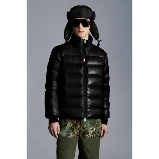 2022 Moncler Cuvellier Kort Dunjacka Herr Puffer Dunrock Vinterjacka Svart