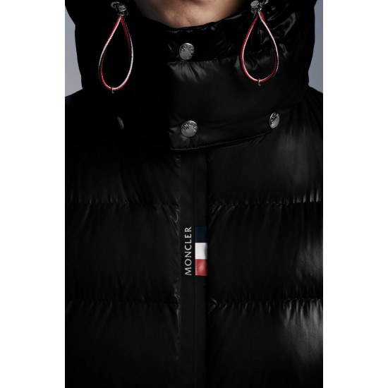 2022 Moncler Cuvellier Kort Dunjacka Herr Puffer Dunrock Vinterjacka Svart