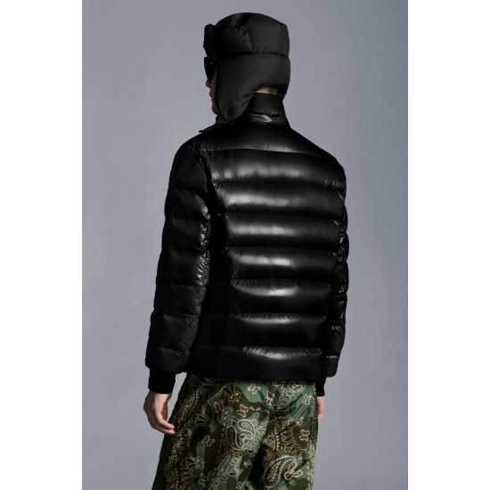 2022 Moncler Cuvellier Kort Dunjacka Herr Puffer Dunrock Vinterjacka Svart