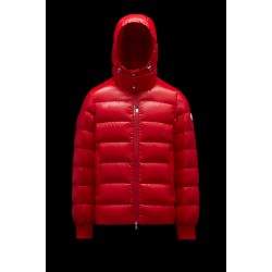 2022 Moncler Cuvellier Kort Dunjacka Herr Puffer Dunrock Vinterjacka Scarlet Röd