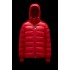 2022 Moncler Cuvellier Kort Dunjacka Herr Puffer Dunrock Vinterjacka Scarlet Röd