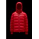 2022 Moncler Cuvellier Kort Dunjacka Herr Puffer Dunrock Vinterjacka Scarlet Röd