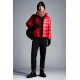 2022 Moncler Cuvellier Kort Dunjacka Herr Puffer Dunrock Vinterjacka Scarlet Röd