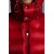 2022 Moncler Cuvellier Kort Dunjacka Herr Puffer Dunrock Vinterjacka Scarlet Röd