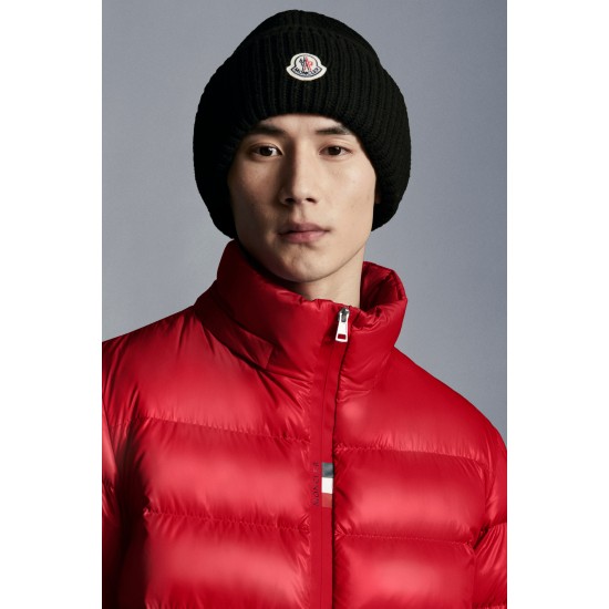 2022 Moncler Cuvellier Kort Dunjacka Herr Puffer Dunrock Vinterjacka Scarlet Röd