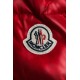 2022 Moncler Cuvellier Kort Dunjacka Herr Puffer Dunrock Vinterjacka Scarlet Röd