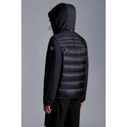 2022 Moncler Deferre Kort Dunjacka Hooded Herr Dunrock Vinterjacka Deep Blå