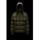 2022 Moncler Deschamps Kort Dunjacka Herr Zip Up Hooded Dunrock Vinterjacka Army Grön