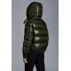 2022 Moncler Deschamps Kort Dunjacka Herr Zip Up Hooded Dunrock Vinterjacka Army Grön