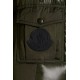 2022 Moncler Deschamps Kort Dunjacka Herr Zip Up Hooded Dunrock Vinterjacka Army Grön