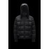 2022 Moncler Deschamps Kort Dunjacka Herr Zip Up Hooded Dunrock Vinterjacka Svart