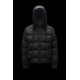 2022 Moncler Deschamps Kort Dunjacka Herr Zip Up Hooded Dunrock Vinterjacka Svart