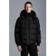 2022 Moncler Deschamps Kort Dunjacka Herr Zip Up Hooded Dunrock Vinterjacka Svart