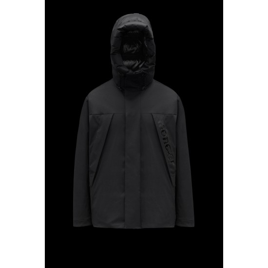 2022 Moncler Dilliers Hooded Dunjacka Herr Dunrock Vinterjacka Svart