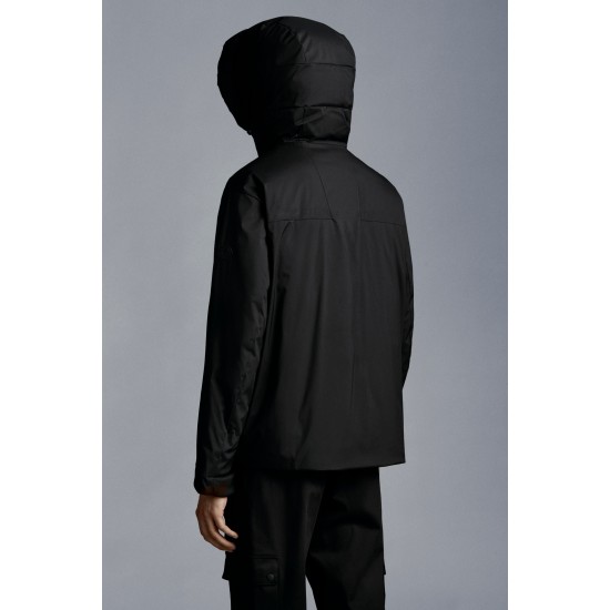 2022 Moncler Dilliers Hooded Dunjacka Herr Dunrock Vinterjacka Svart