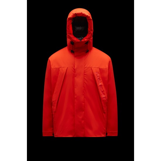 2022 Moncler Dilliers Hooded Dunjacka Herr Dunrock Vinterjacka Orange Röd