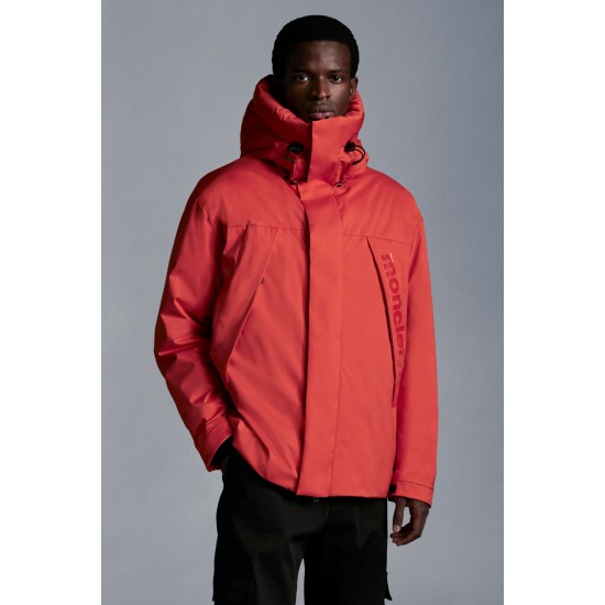 2022 Moncler Dilliers Hooded Dunjacka Herr Dunrock Vinterjacka Orange Röd