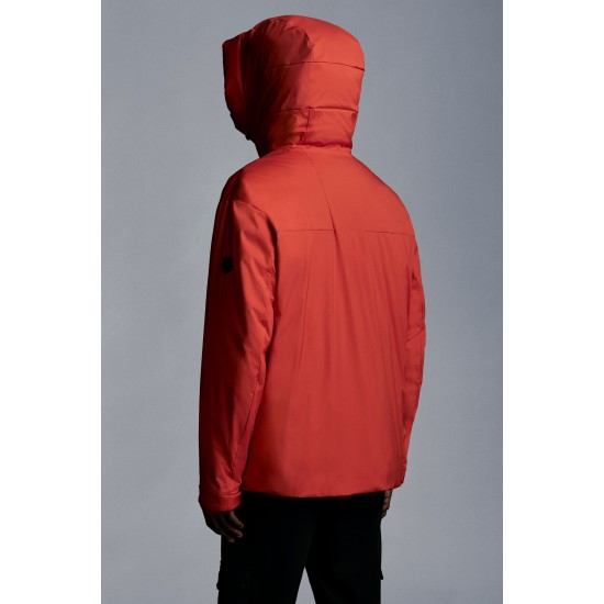 2022 Moncler Dilliers Hooded Dunjacka Herr Dunrock Vinterjacka Orange Röd