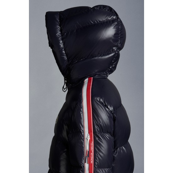 2022 Moncler Dincer Hooded Jacka Casual Kort Dunjacka Herr Down Purffer Dunrock Vinterjacka Natt Blå