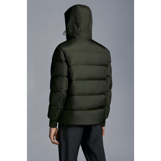 2022 Moncler Lenormand Kort Dunjacka Herr Puffer Dunrock Vinterjacka Army Grön