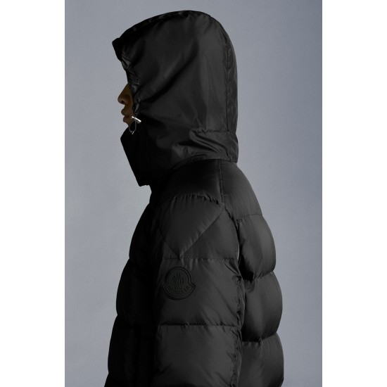 2022 Moncler Lenormand Kort Dunjacka Herr Puffer Dunrock Vinterjacka Svart