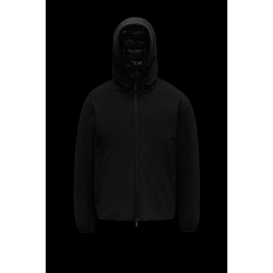 2022 Moncler Lioret Hooded Jacka Casual Kort Dunjacka Herr Dunrock Vinterjacka Svart