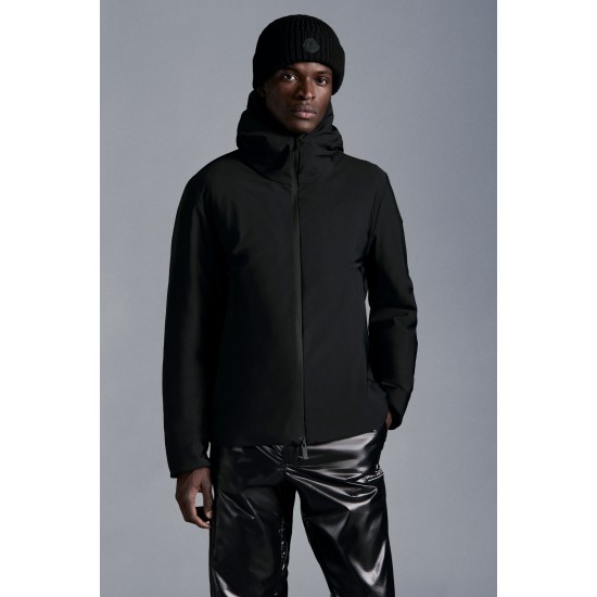 2022 Moncler Lioret Hooded Jacka Casual Kort Dunjacka Herr Dunrock Vinterjacka Svart