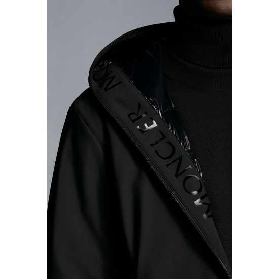 2022 Moncler Lioret Hooded Jacka Casual Kort Dunjacka Herr Dunrock Vinterjacka Svart