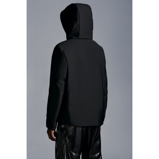 2022 Moncler Lioret Hooded Jacka Casual Kort Dunjacka Herr Dunrock Vinterjacka Svart