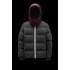 2022 Moncler Loeb Kort Dunjacka Herr Hooded Puffer Dunrock Vinterjacka Melange Medium Gray