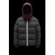 2022 Moncler Loeb Kort Dunjacka Herr Hooded Puffer Dunrock Vinterjacka Melange Medium Gray