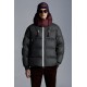 2022 Moncler Loeb Kort Dunjacka Herr Hooded Puffer Dunrock Vinterjacka Melange Medium Gray