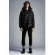 2022 Moncler Marque Kort Dunjacka Herr Fur Hooded Puffer Dunrock Vinterjacka Svart