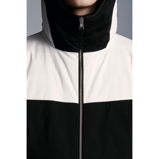 2022 Moncler Mathot Casual Kort Dunjacka Herr Dunrock Hooded Zip Up Vinterjacka Off Vit