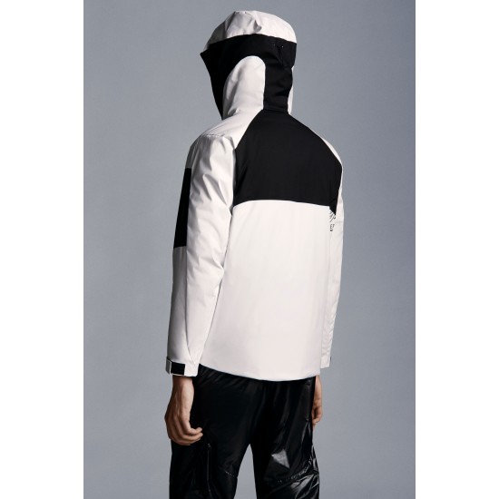 2022 Moncler Mathot Casual Kort Dunjacka Herr Dunrock Hooded Zip Up Vinterjacka Off Vit