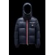 2022 Moncler Montbeliard Outdoor Kort Dunjacka Herr Hooded Puffer Dunrock Vinterjacka Natt Blå