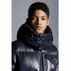 2022 Moncler Montbeliard Outdoor Kort Dunjacka Herr Hooded Puffer Dunrock Vinterjacka Natt Blå