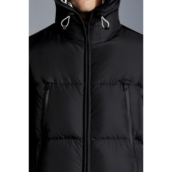 2022 Moncler Montcla Dunjacka Herr Hooded Puffer Dunrock Vinterjacka Kort Svart