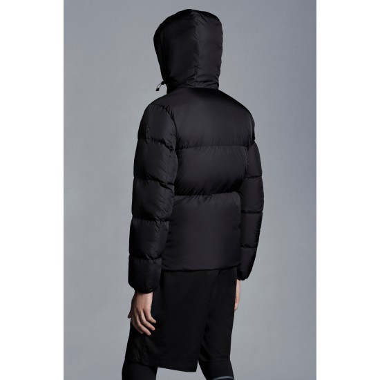 2022 Moncler Montcla Dunjacka Herr Hooded Puffer Dunrock Vinterjacka Kort Svart