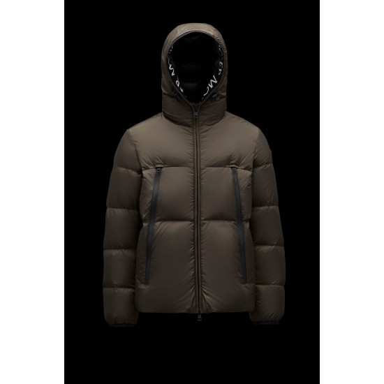 2022 Moncler Montcla Dunjacka Herr Hooded Puffer Dunrock Vinterjacka Kort Olive Grön