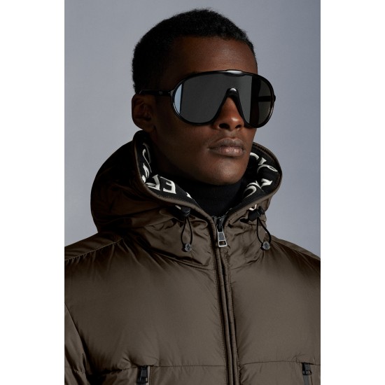 2022 Moncler Montcla Dunjacka Herr Hooded Puffer Dunrock Vinterjacka Kort Olive Grön