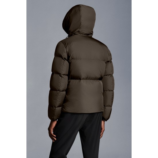 2022 Moncler Montcla Dunjacka Herr Hooded Puffer Dunrock Vinterjacka Kort Olive Grön