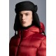 2022 Moncler Myosotis Kort Dunjacka Hooded Herr Dunrock Vinterjacka Scarlet Röd