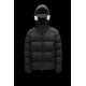 2022 Moncler Odart Kort Dunjacka Herr Hooded Puffer Dunrock Vinterjacka Svart