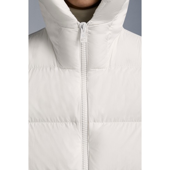 2022 Moncler Odart Kort Dunjacka Herr Hooded Puffer Dunrock Vinterjacka Off Vit