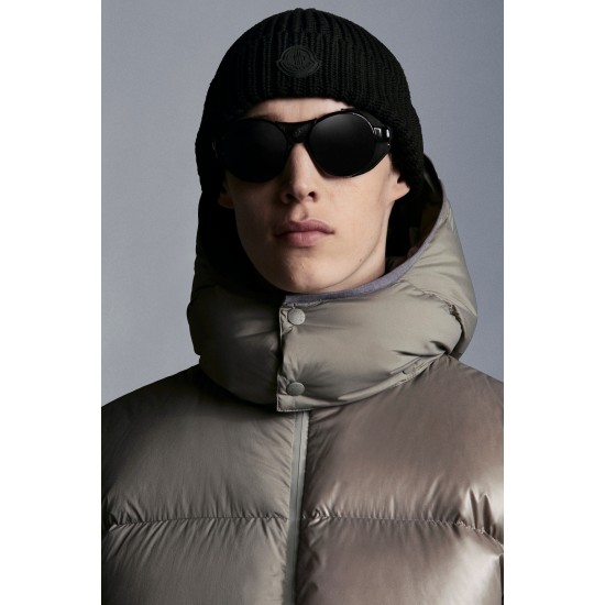 2022 Moncler Pallardy Casual Kort Dunjacka Herr Puffer Dunrock Hooded Zip Up Vinterjacka Beige