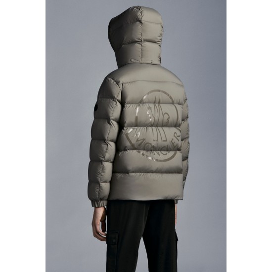 2022 Moncler Pallardy Casual Kort Dunjacka Herr Puffer Dunrock Hooded Zip Up Vinterjacka Beige