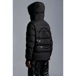 2022 Moncler Pallardy Casual Kort Dunjacka Herr Puffer Dunrock Hooded Zip Up Vinterjacka Svart