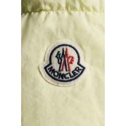 2022 Moncler Paviot Kort Dunjacka Hooded Herr Dunrock Vinterjacka Cream Gul